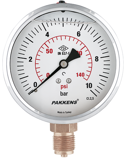 MG 100 Genel Amaçlı Basınç Ölçer (Sıvı Dolgulu)