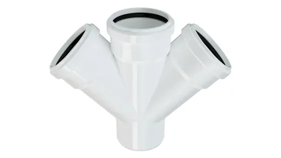 PVC-U Çift Çatal 45°