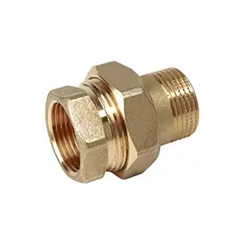 R18 - 3 parçalı düz bağlantı parçası, sıhhi tesisat ve gaz sistemleri için