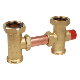 R298 - Üç yollu karışım vanası, erkek-dişi düz yatak bağlantılı