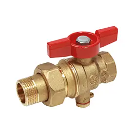 R859T - Küresel vana, dişi-erkek rakor bağlantılı, prob tutuculu