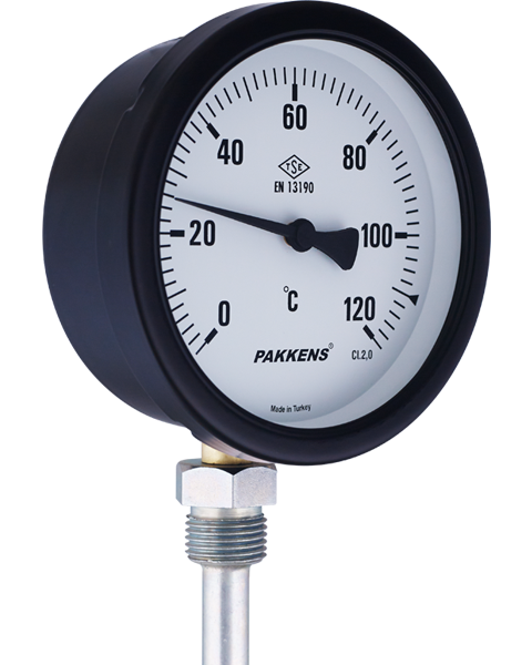 TE 100 Bi-Metal Sıcaklık Ölçer (Alttan Bağlantılı)