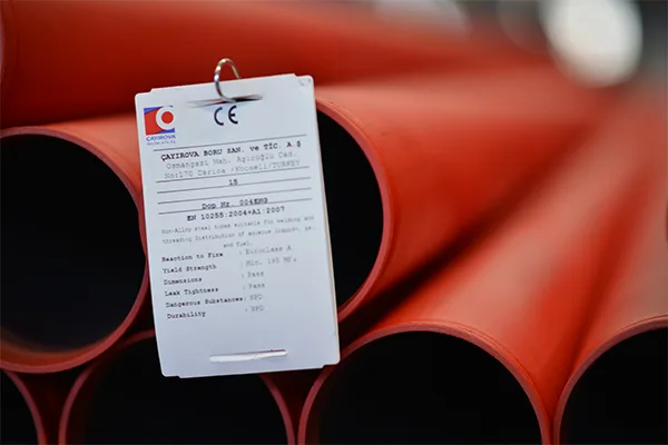 Yangın Güvenlik Tesisat Boruları
