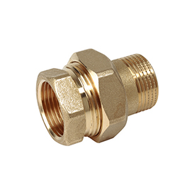 R18 - 3 parçalı düz bağlantı parçası, sıhhi tesisat ve gaz sistemleri için