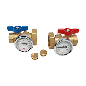 R287M - Küresel vana çifti, dişi-dişi somun bağlantılı, sirkülasyon pompasına özel