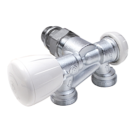 R358M1 - Termostatik opsiyonlu mikrometrik köşe vana, tek borulu sistemler için