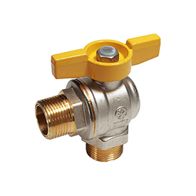 R782G - Köşe küresel vana, erkek-erkek bağlantılı, EN331:2015 onaylı